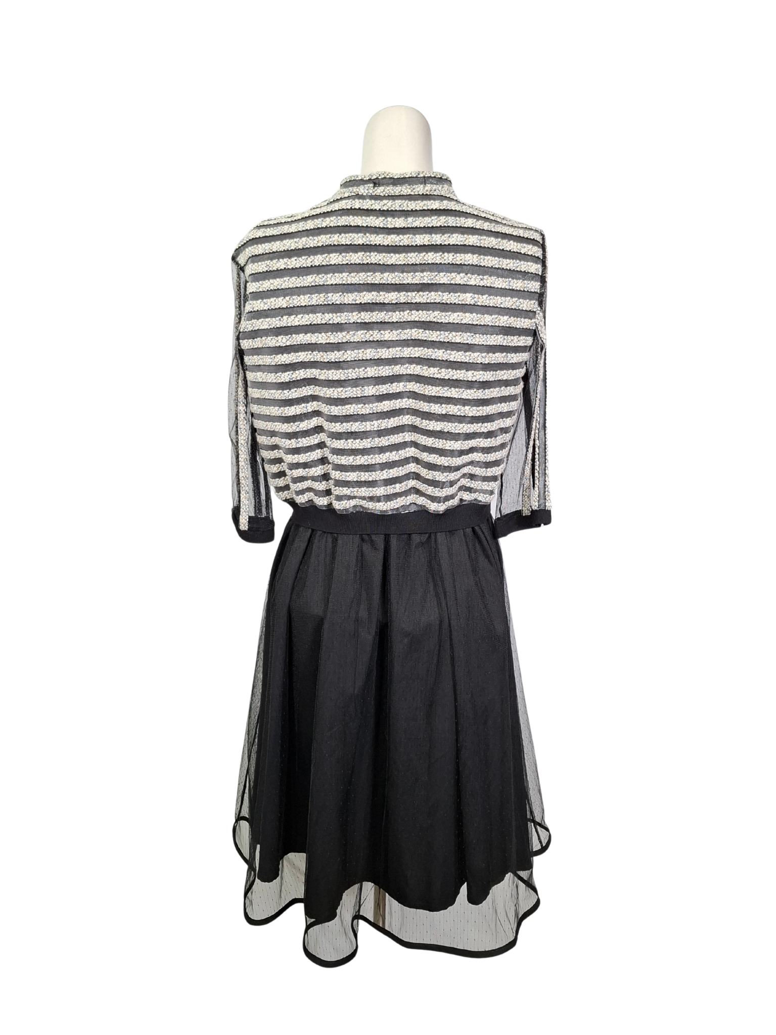 Juoda dryžuota DAZHONGAO suknelė, M