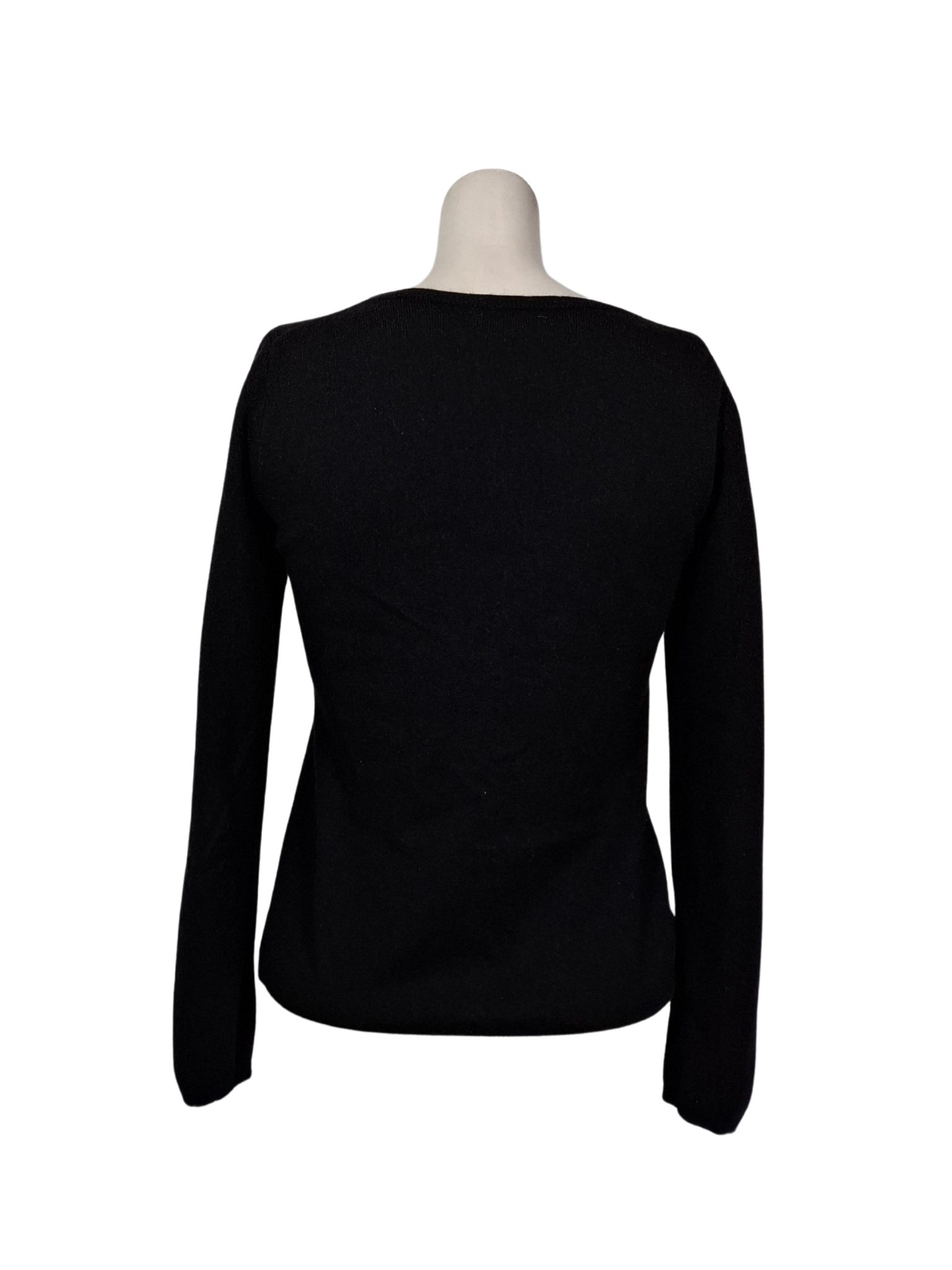 Juodas kašmyro megztinis, S