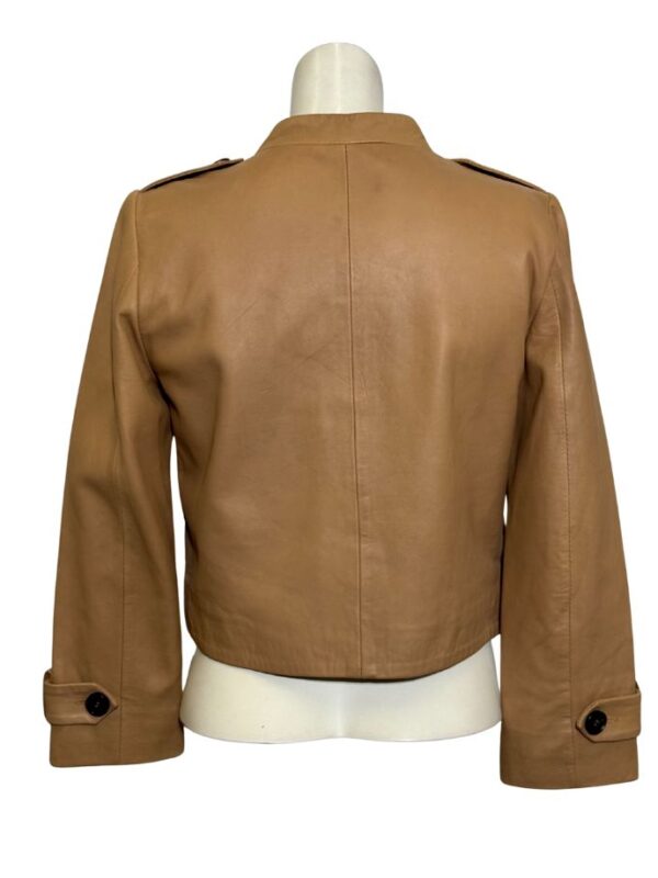 Ruda odinė SANDRO striukė, S