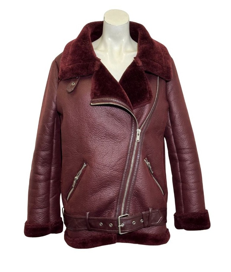 Bordo spalvos ZARA striukė, S