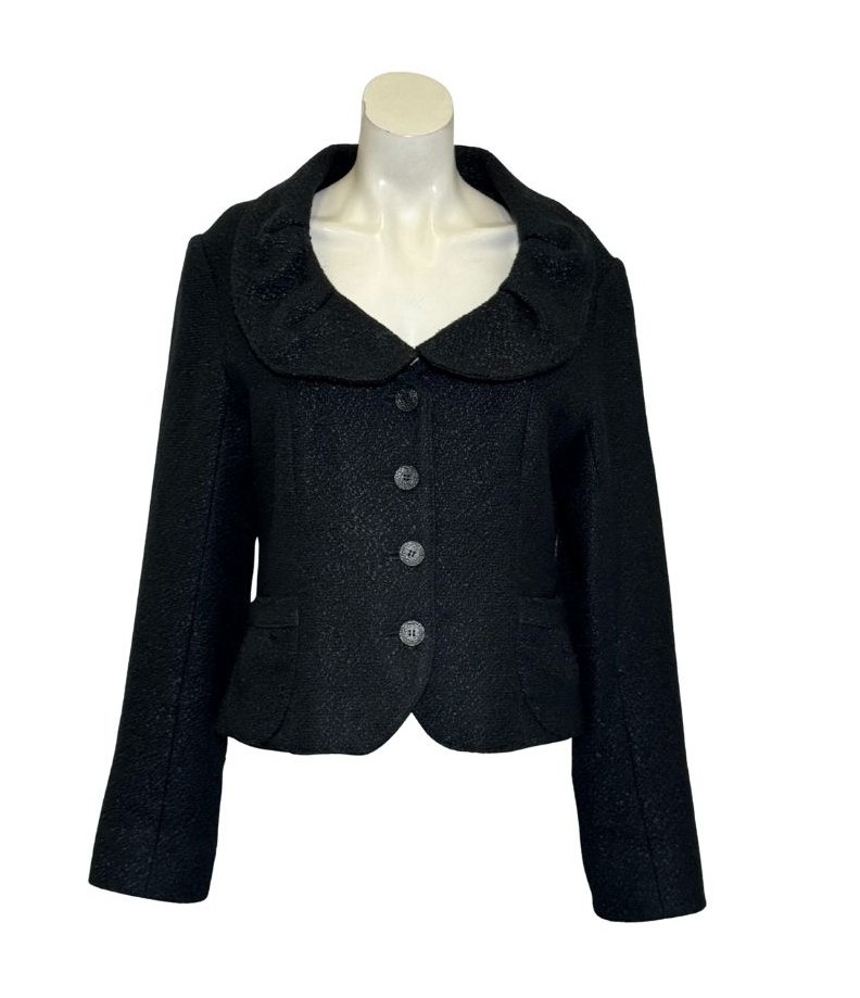 Tvido audinio juodas švarkas, M