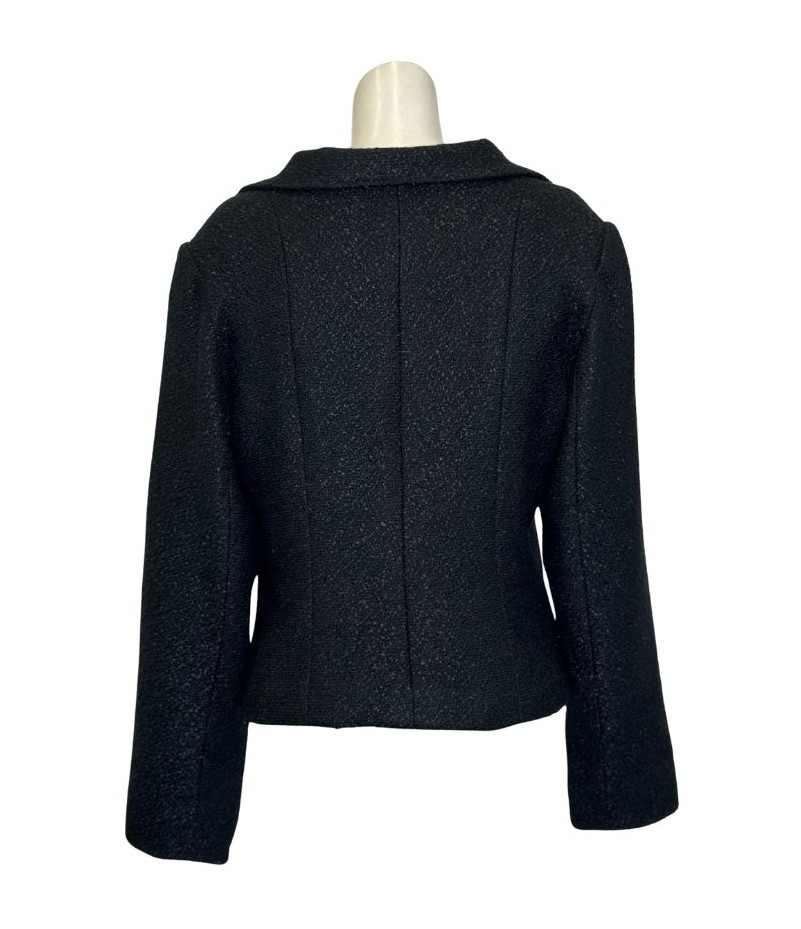 Tvido audinio juodas švarkas, M