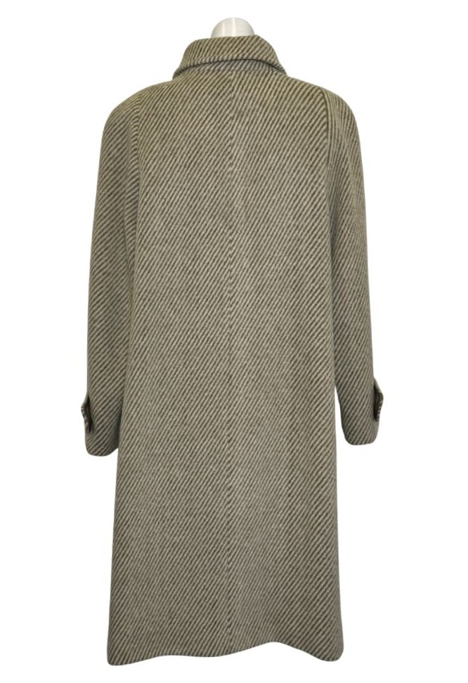 Šviesiai žalias vilnos mišinio ELEMA paltas, XL