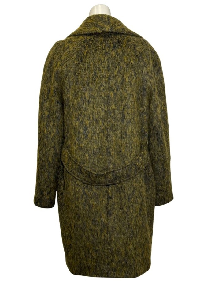 Samanų spalvos vilnos mišinio ASOS paltas, S