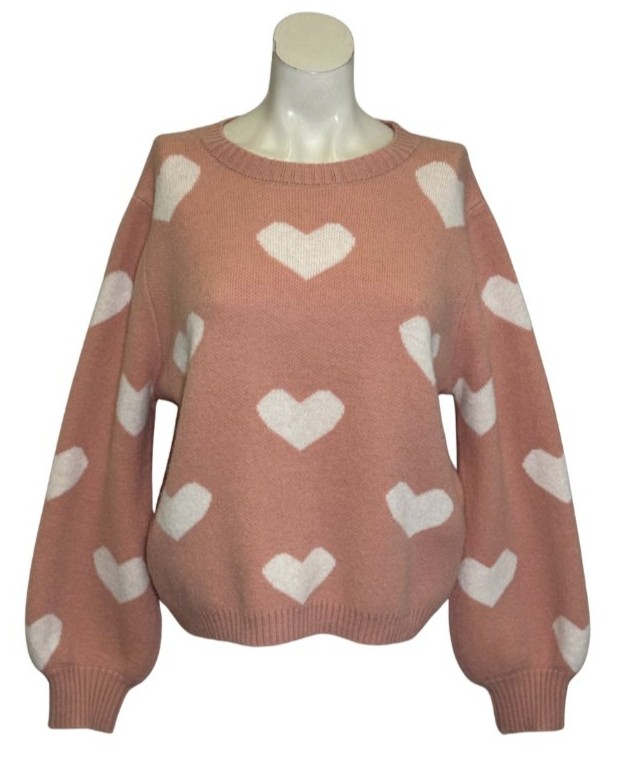 Raštuotas kašmyro ir vilnos mišinio megztinis, L/XL