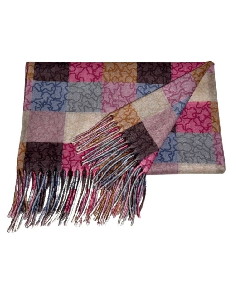 Įvairiaspalvis raštuotas šalikas