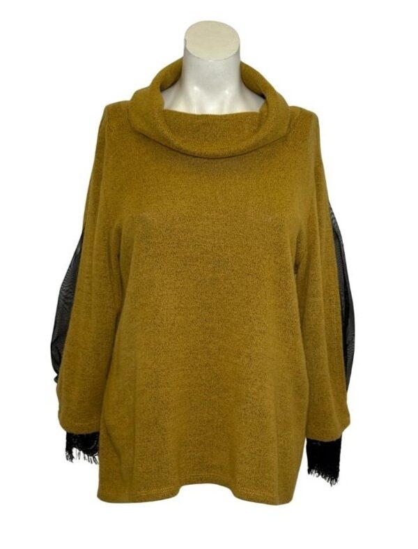 Garstyčių spalvos M COLLECTION megztinis, M