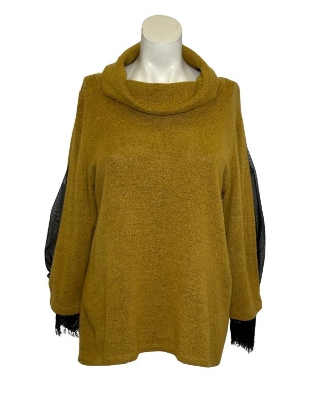 Garstyčių spalvos M COLLECTION megztinis, M