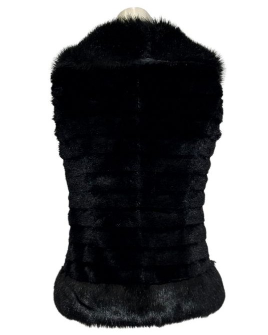 Juoda dirbtinio kailio YIRA liemenė, M