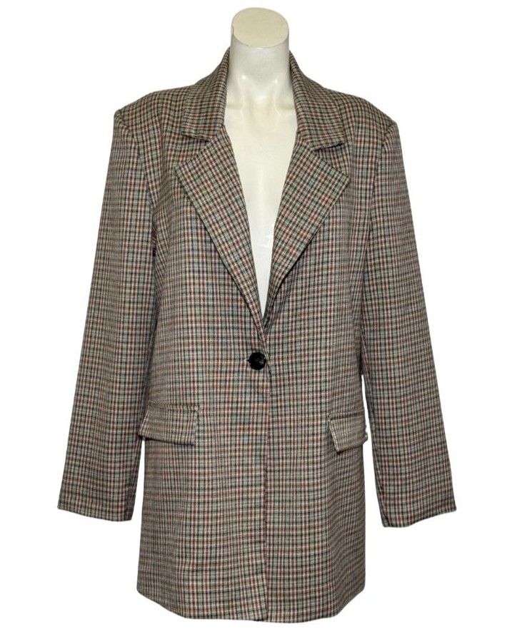 Įvairiaspalvis raštuotas NEW COLLECTION švarkas, L