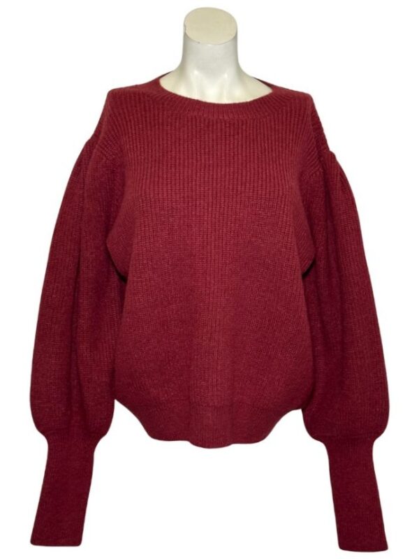 Bordo spalvos FAINA megztinis, XL/XXL