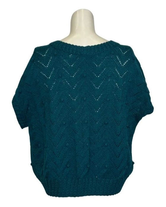 Turkio spalvos megzta liemenė, XL