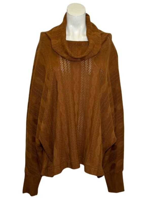 Rudas raštuotas SIDONAS megztinis, XL/XXL