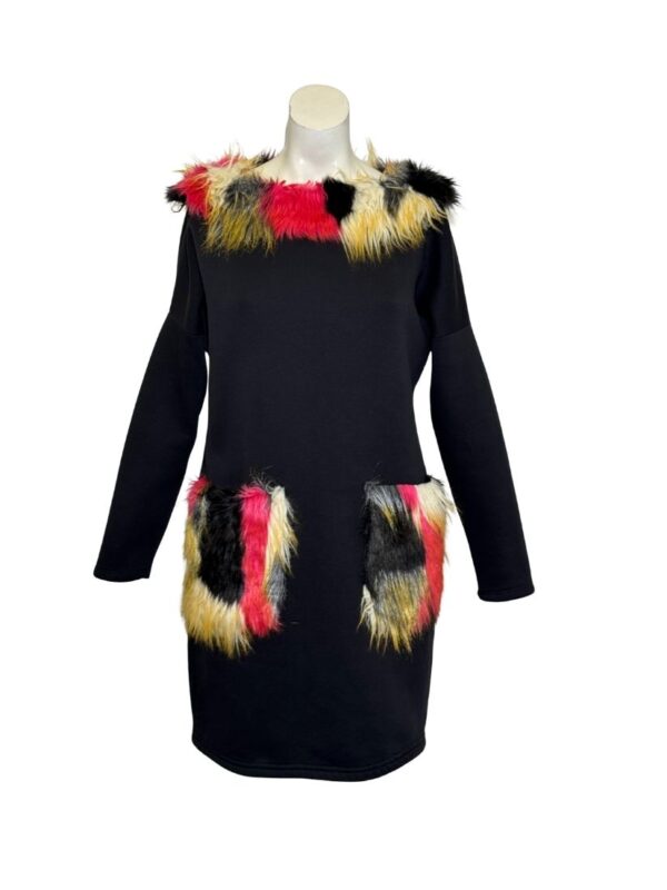 Juoda žieminė MODA ZAZA suknelė, L