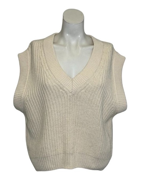 Smėlio spalvos megzta GINA TRICOT liemenė, S