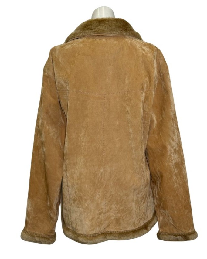 Ruda dirbtinės verstos odos LADY DAISY striukė, XXL