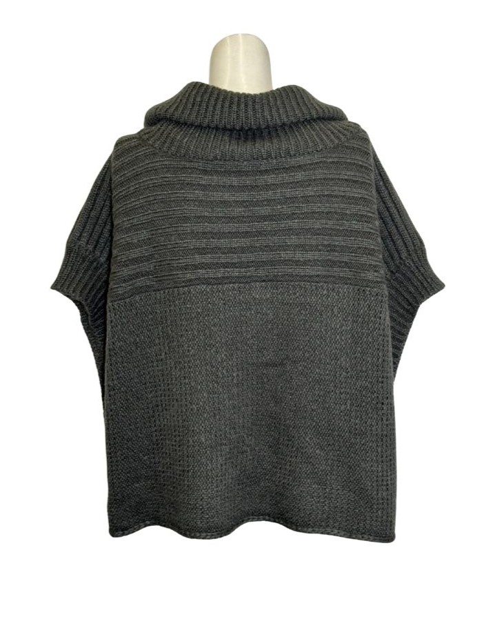 Pilka megzta liemenė, 2XL