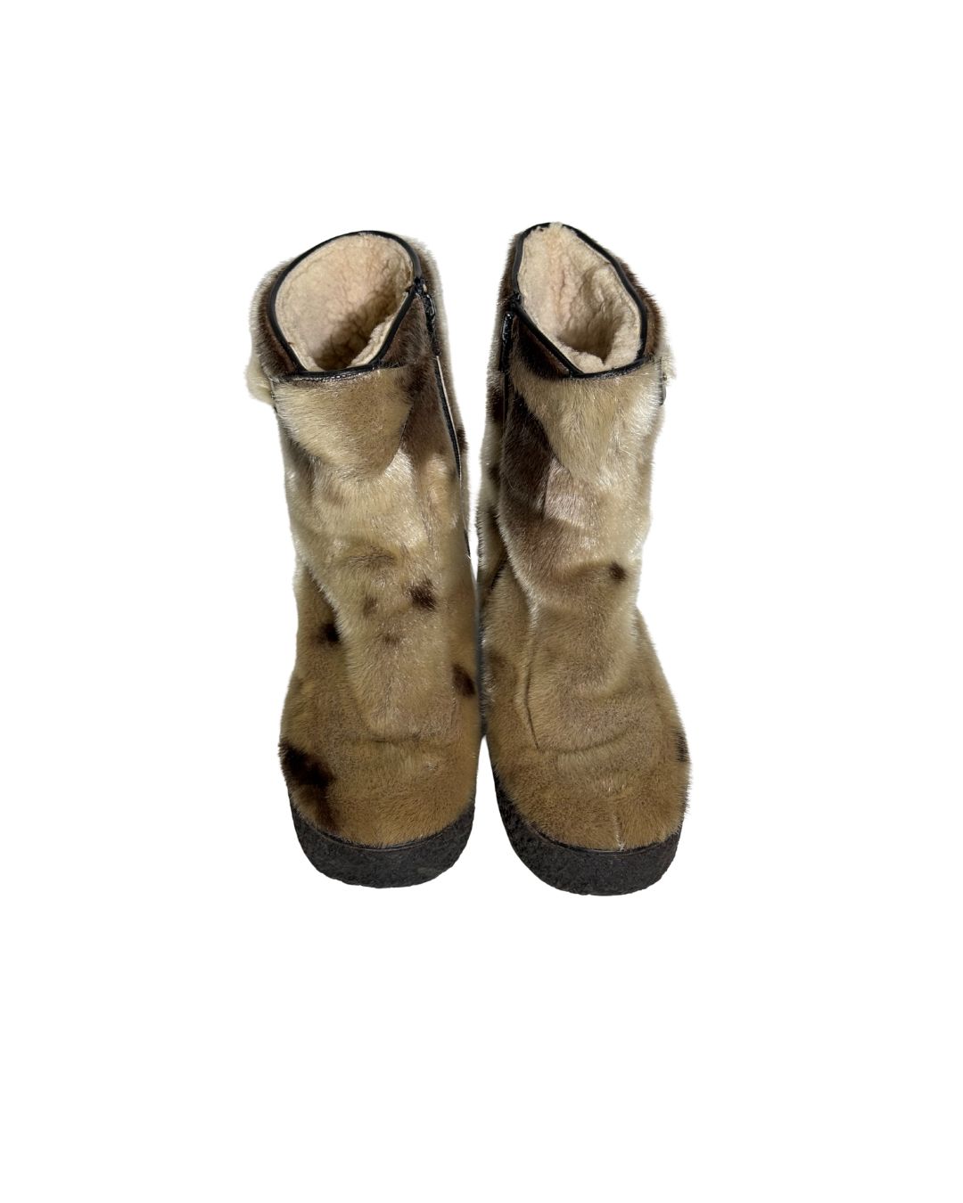 Natūralaus kailio odiniai batai, 38 dydis