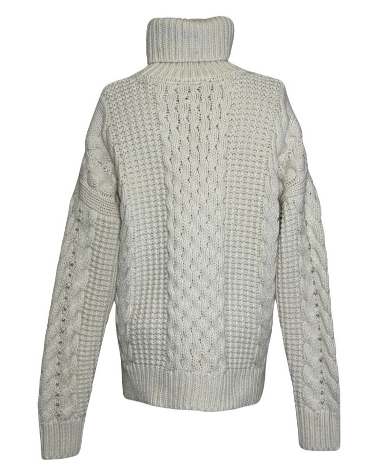 Kreminės spalvos JENNYFER megztinis, M