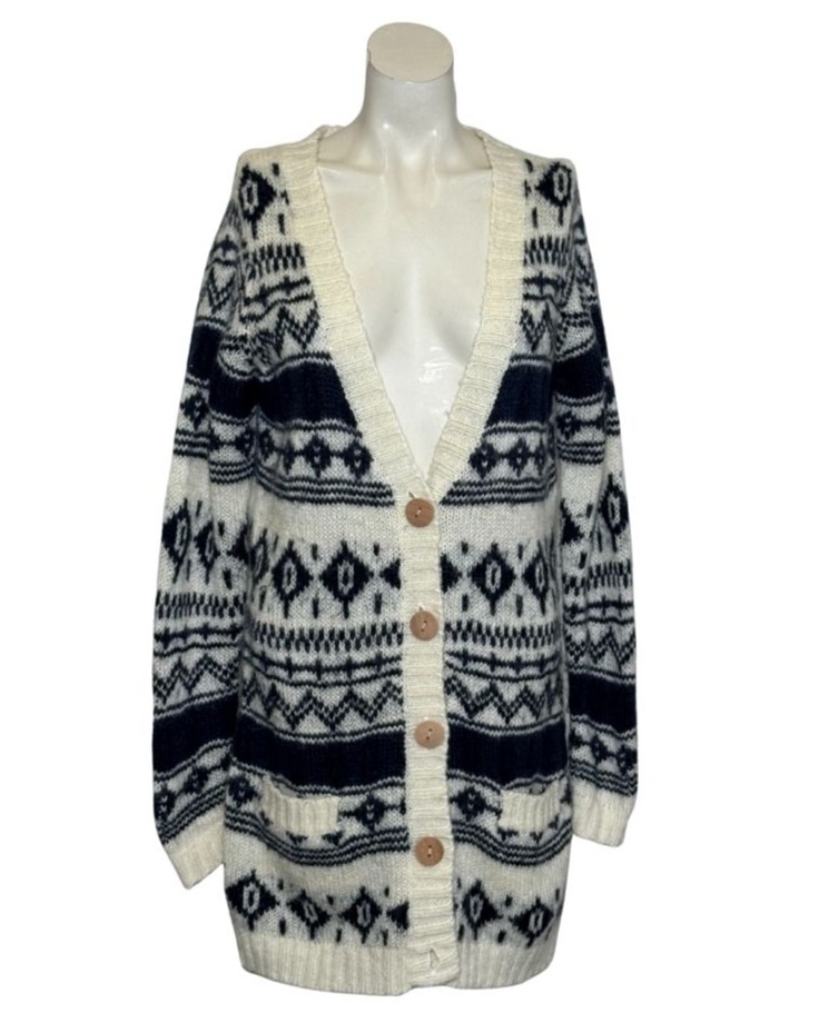 Raštuotas vilnos mišinio VERO MODA JEANS megztinis, L