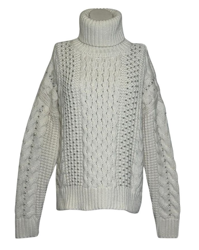 Kreminės spalvos JENNYFER megztinis, M