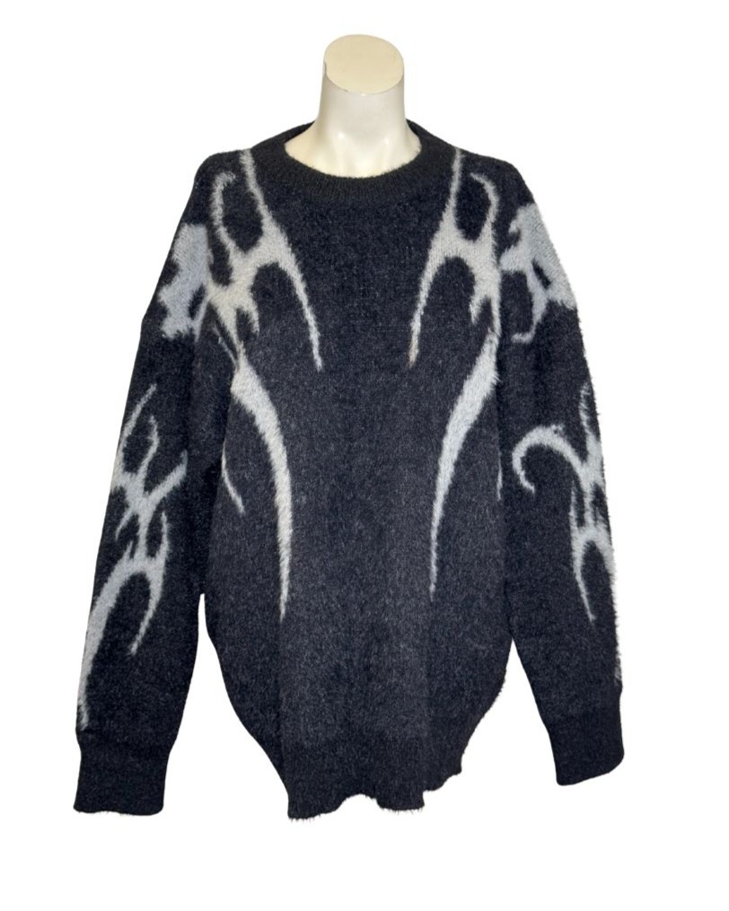 Juodas SAVAGE BASE megztinis, 2XL