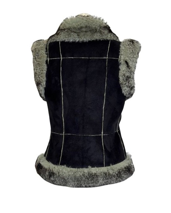 Juoda dirbtinio kailio BIK BOK liemenė, M