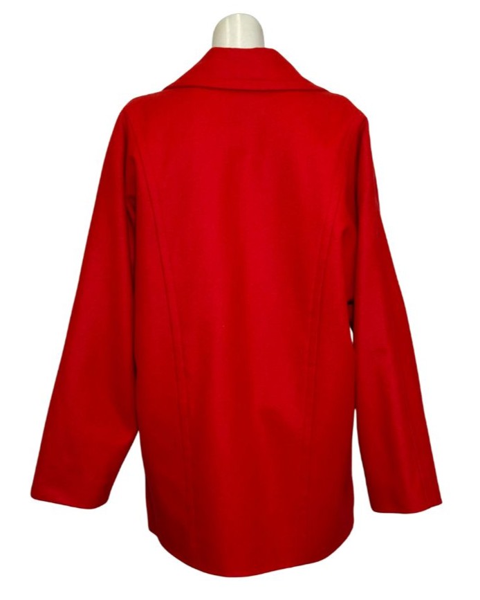 Raudonas vilnos mišinio AJATON švarkas, L