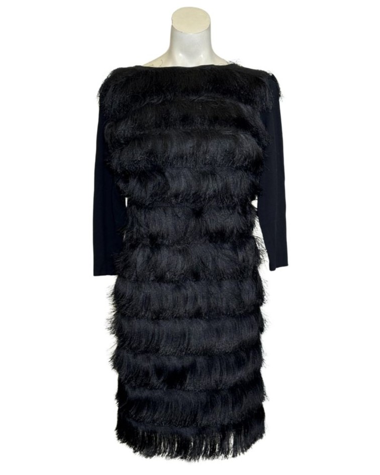 Juoda suknelė su kutais, XS