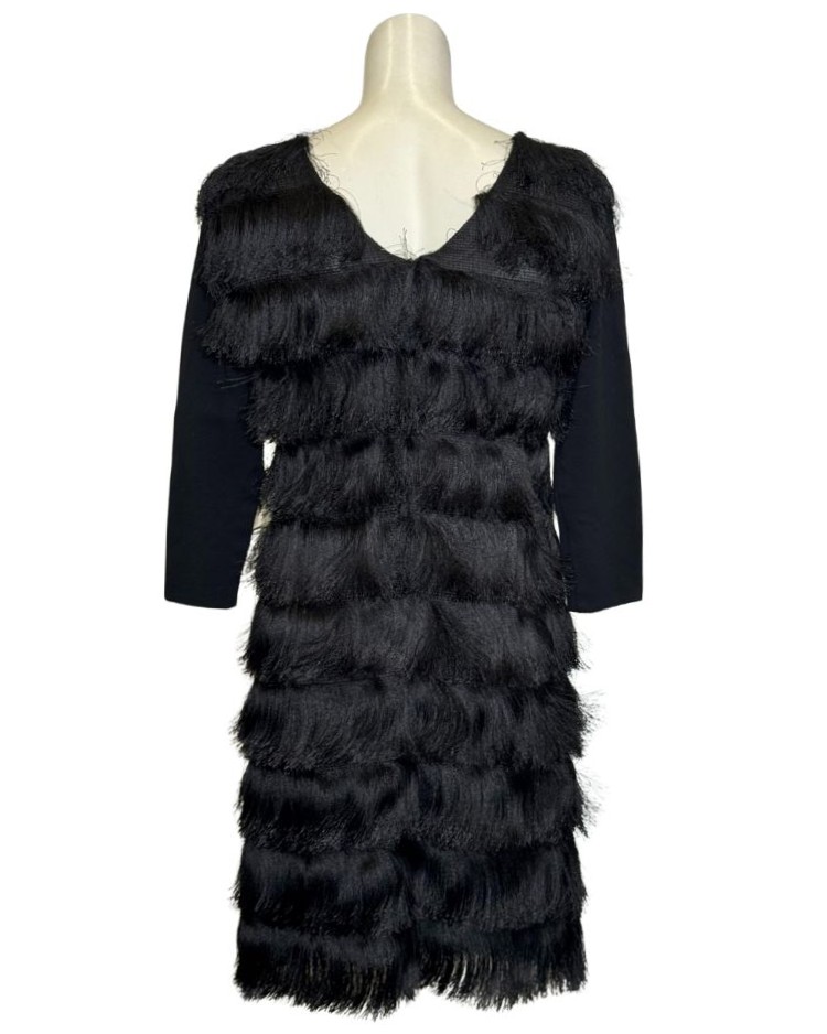 Juoda suknelė su kutais, XS