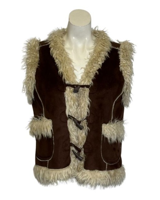 Ruda dirbtinio kailio SASHA liemenė, M