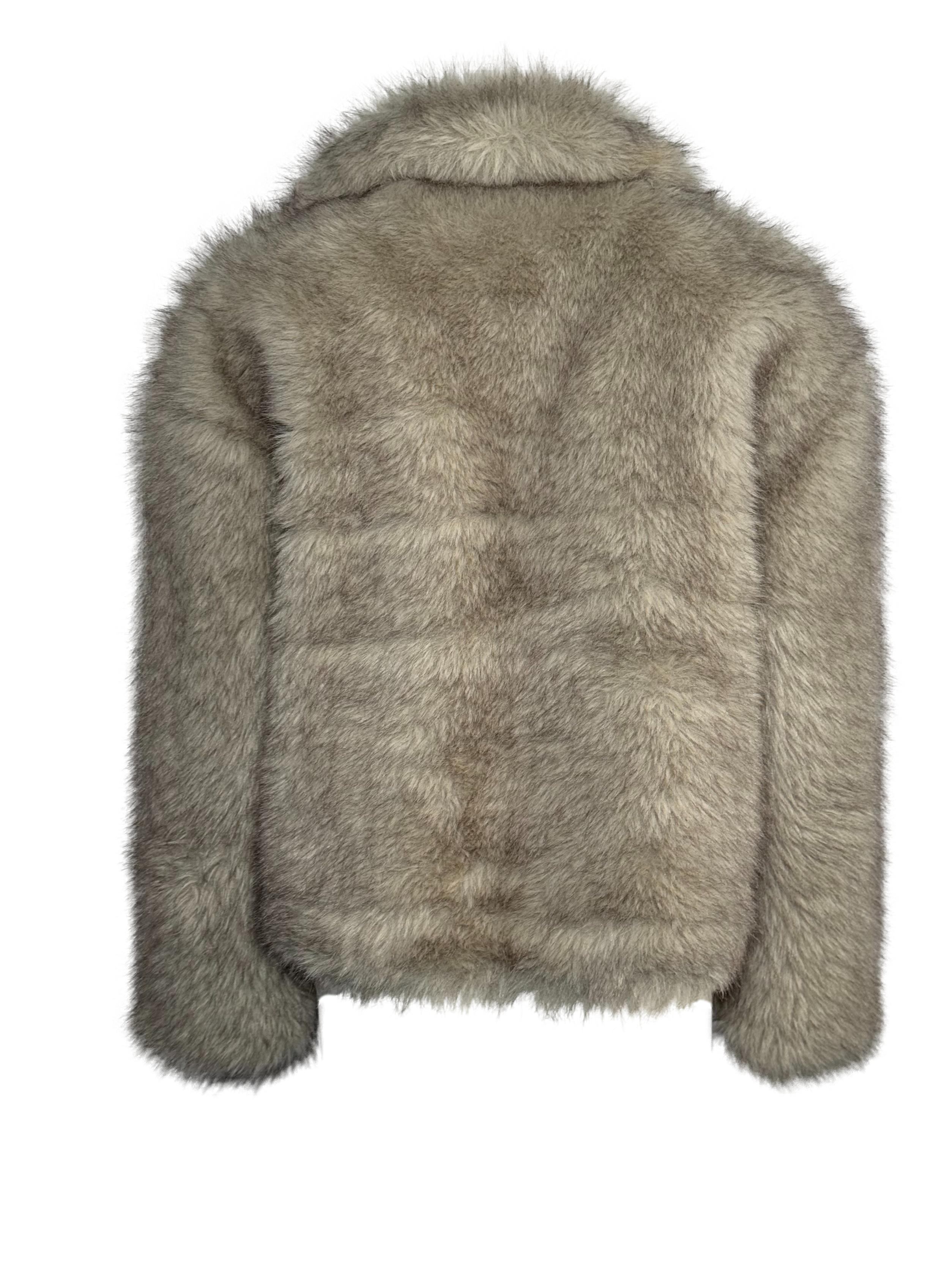 Pilki dirbtinio kailio ZARA kailiniai, M