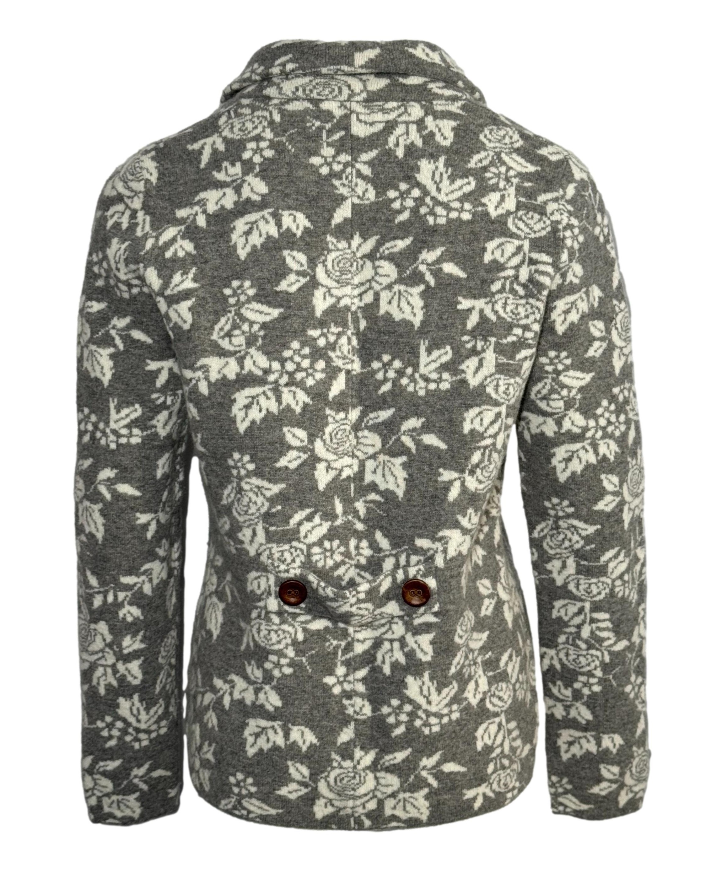 Pilkas vilnos mišinio ROSE BUD megztinis, M