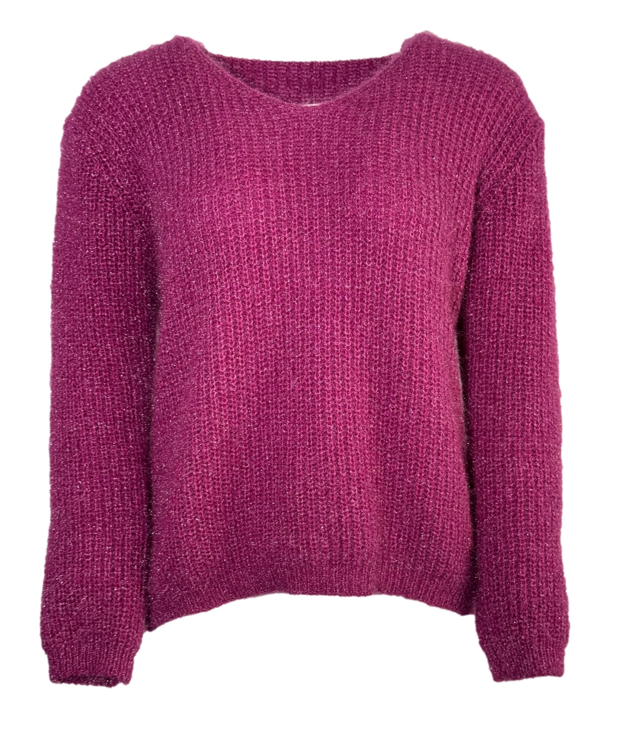 Alyvinės spalvos megztinis, L/XL