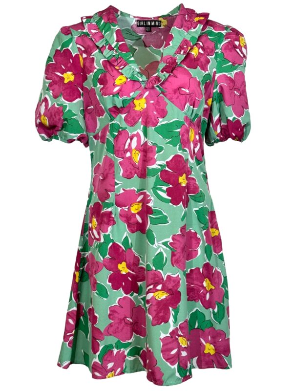 Žalia gėlėta GIRL IN MIND suknelė, L