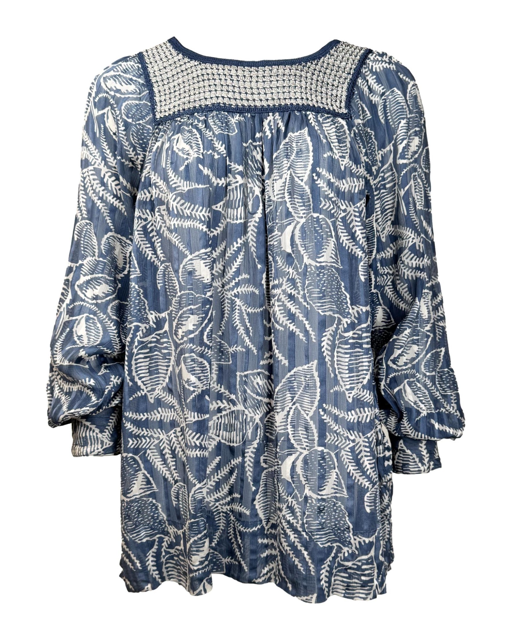 Mėlyna raštuota šilkinė PRINCIPLES palaidinė, M