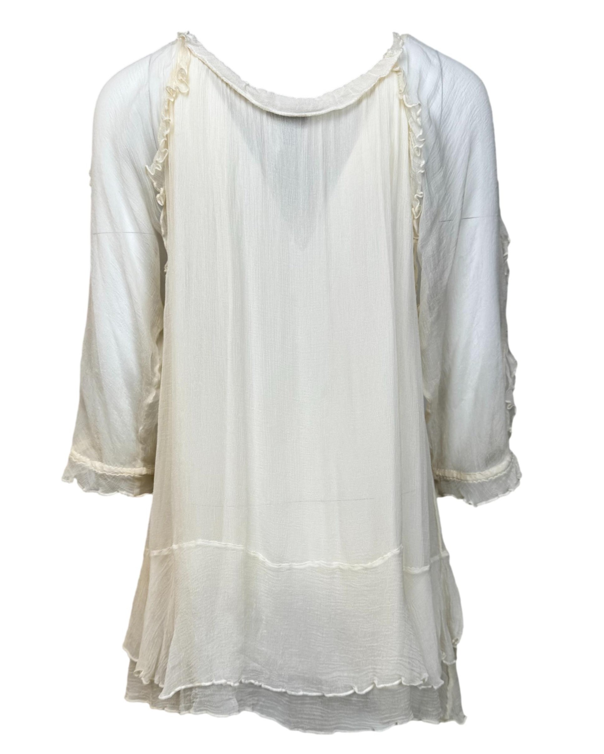 Kreminės spalvos šilkinė TOPSHOP palaidinė, M