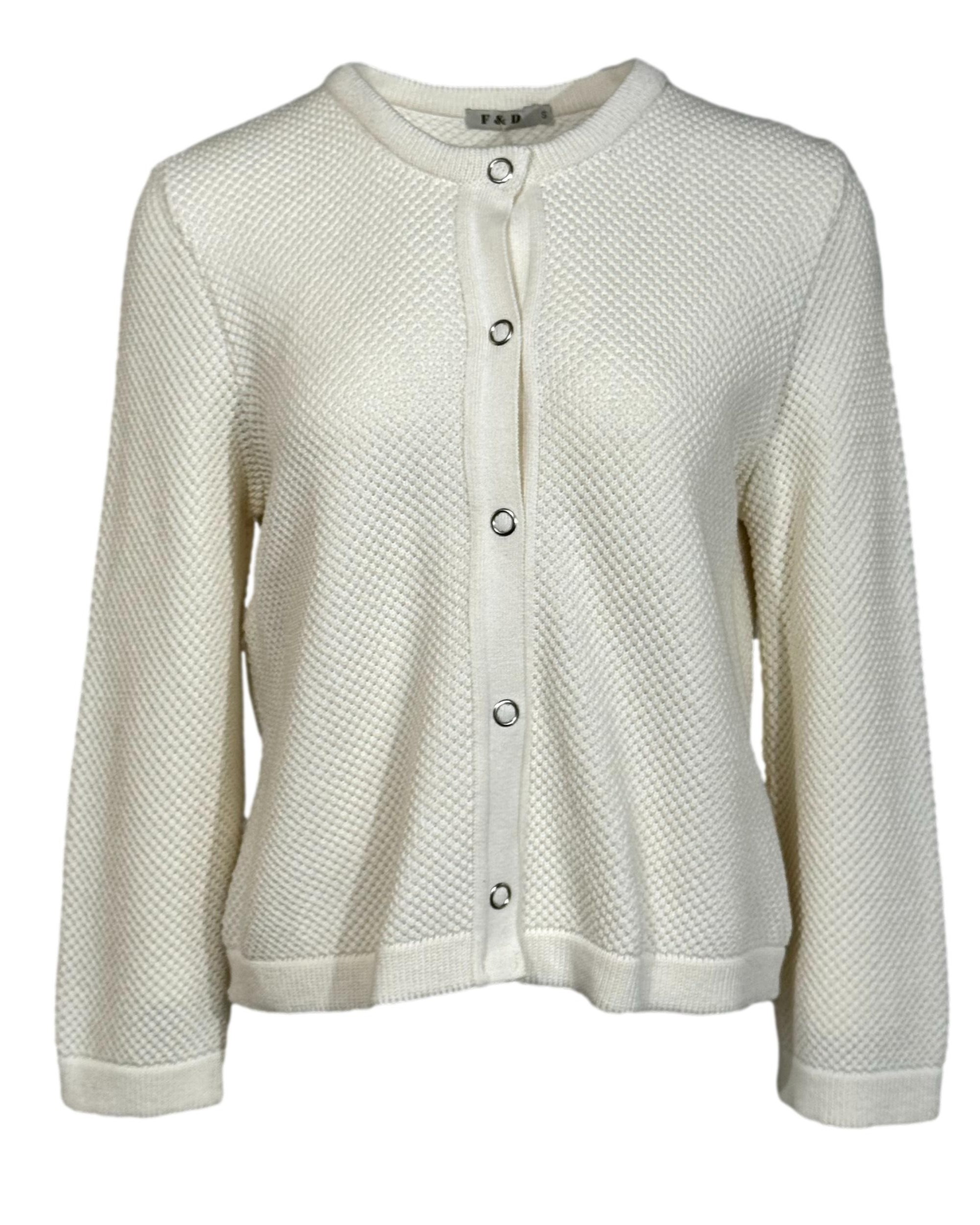 Baltas F&D megztinis, S