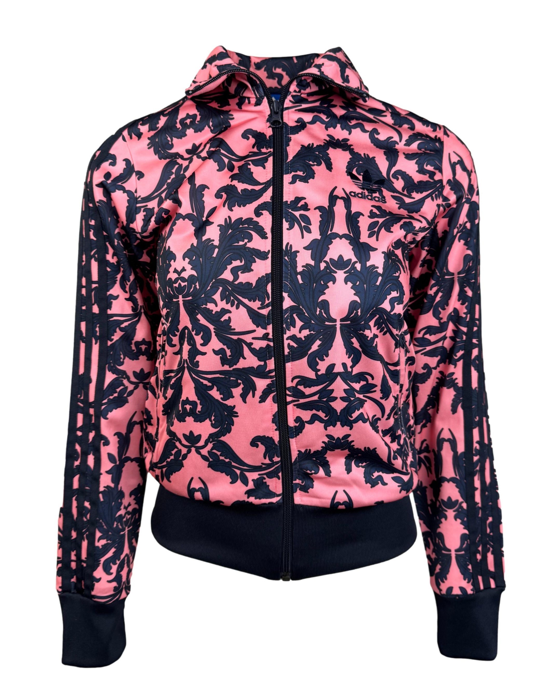 Rožinis raštuotas ADIDAS džemperis, S