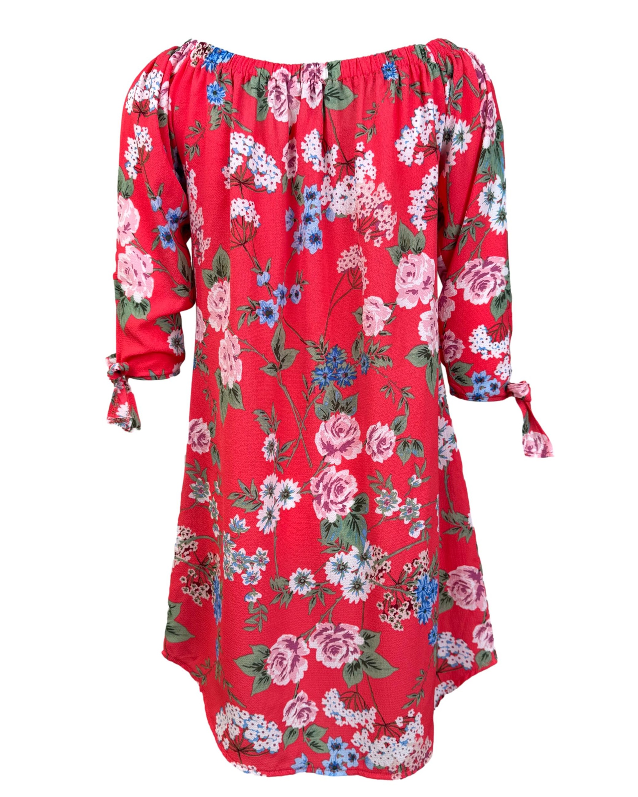 Raudona gėlėta NEW LOOK suknelė, M, NAUJA