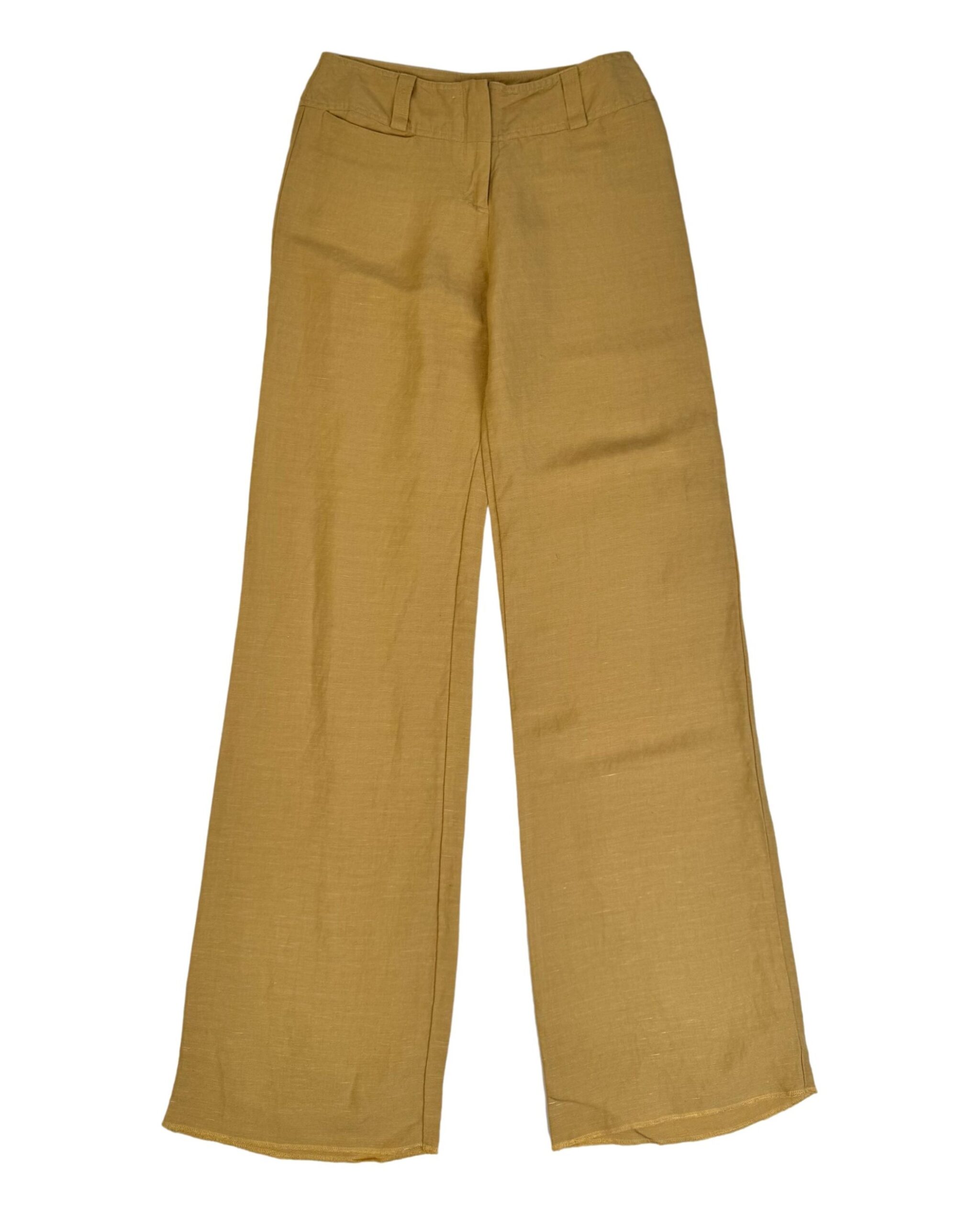 Geltonos lininės kelnės, XS