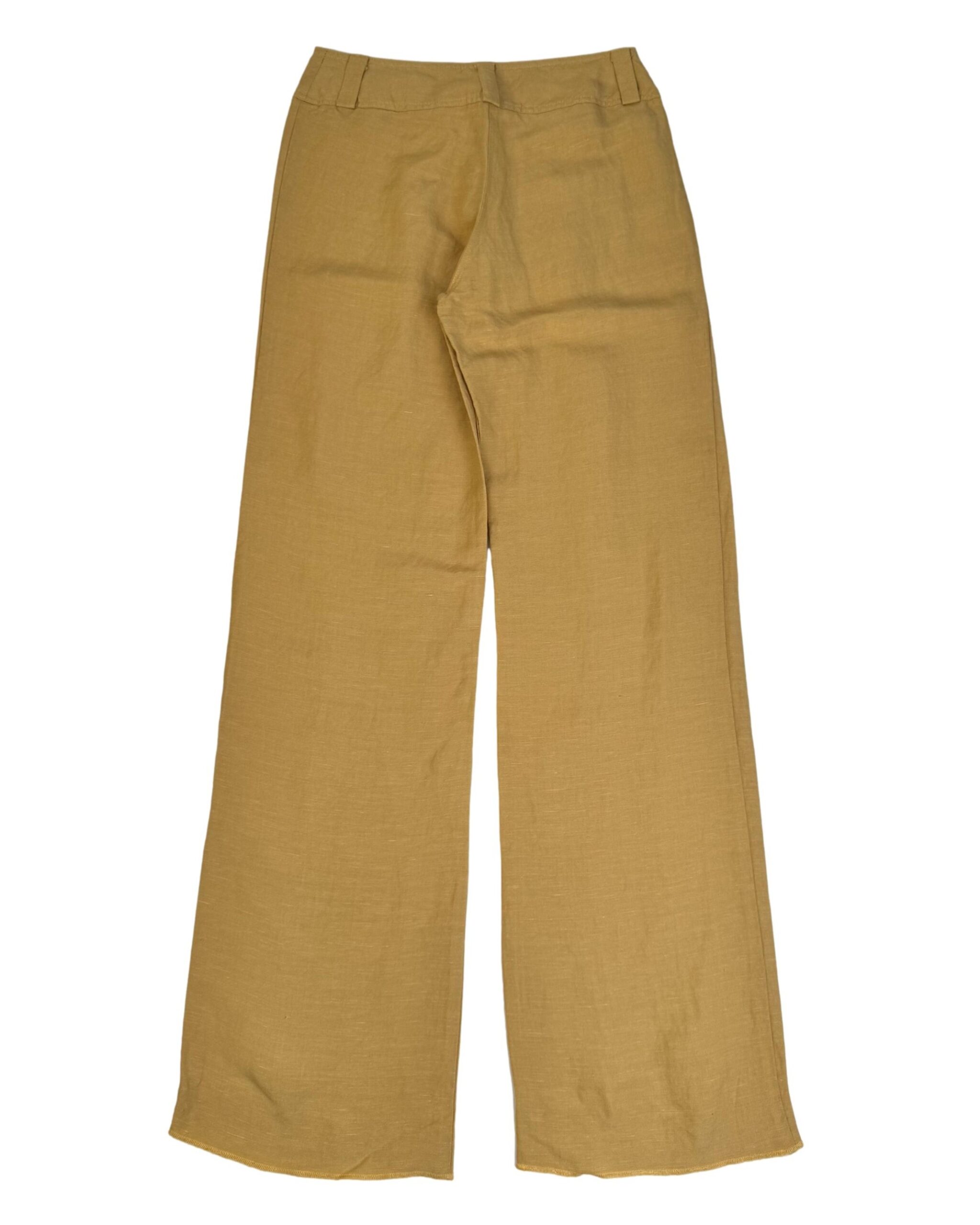 Geltonos lininės kelnės, XS