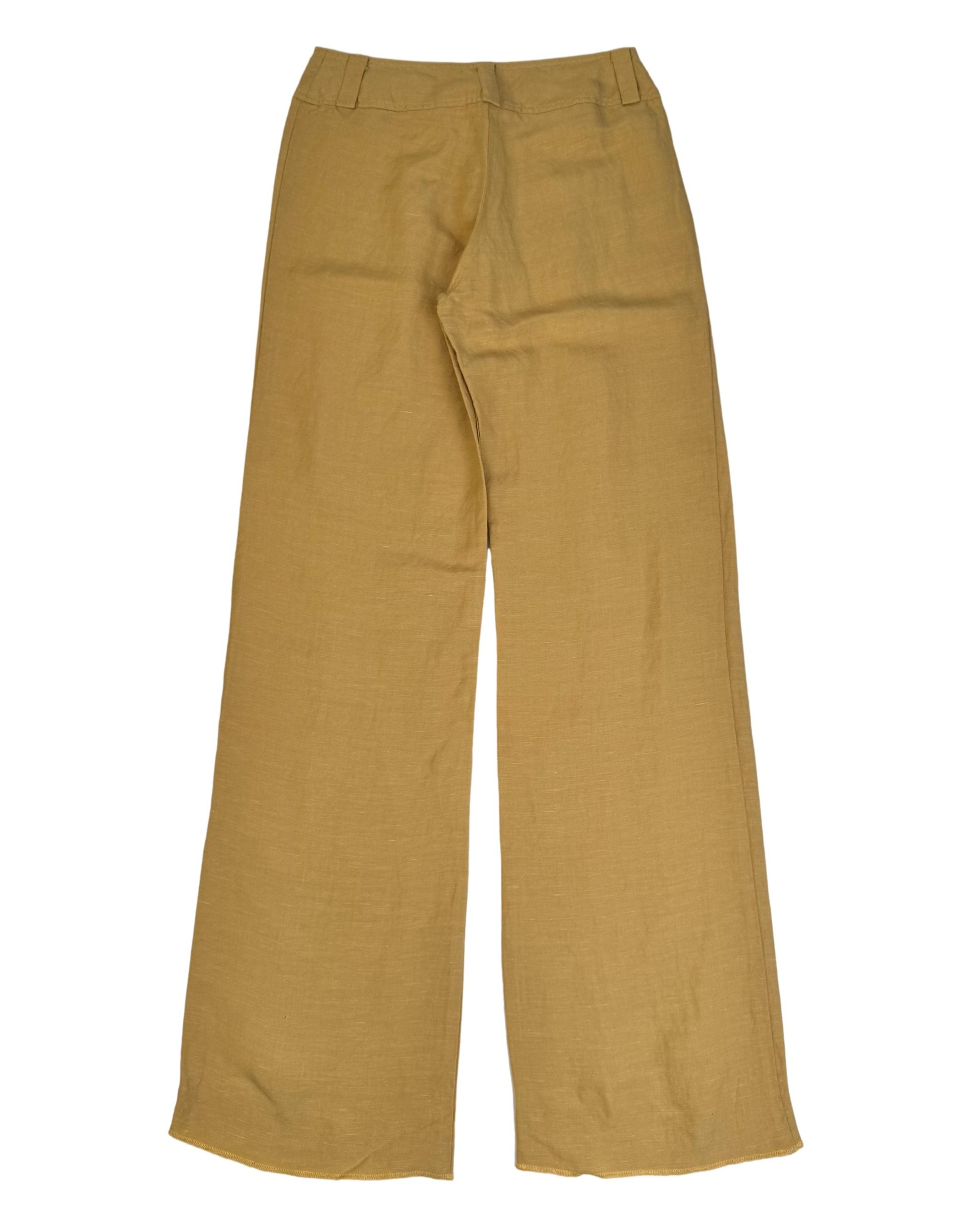 Geltonos lininės kelnės, XS