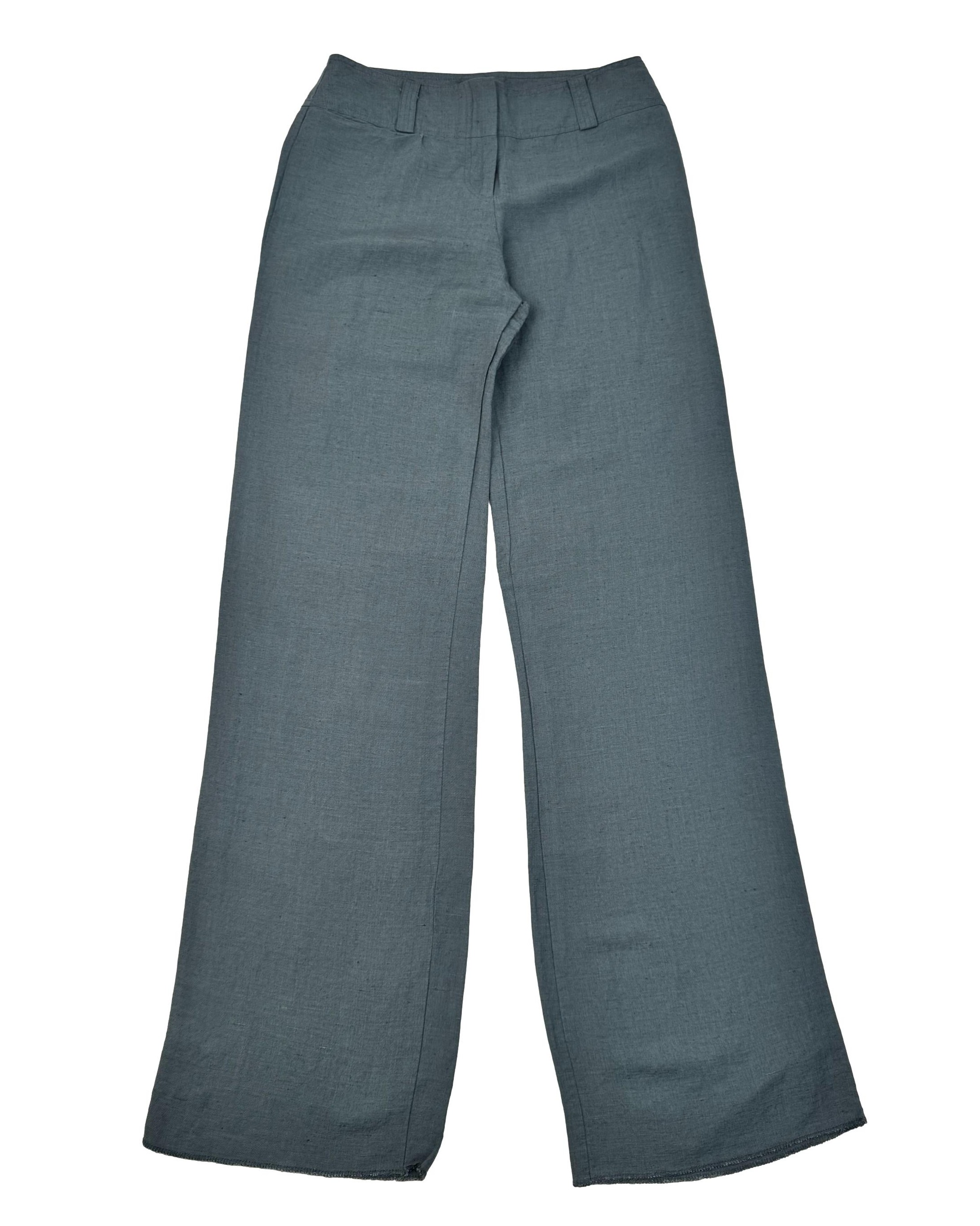 Pilkos lininės kelnės, XS