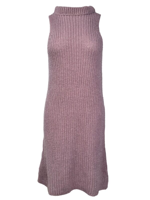 Alyvų spalvos megzta suknelė, S