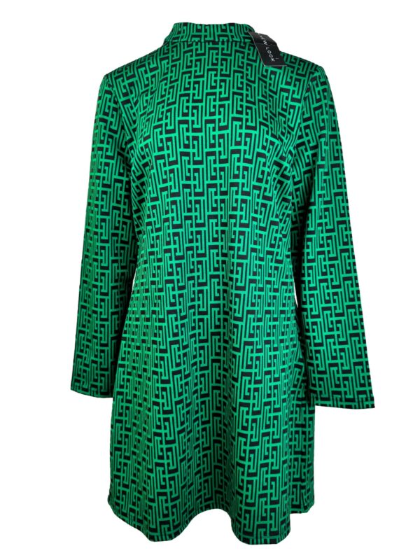 Žalia raštuota NEW LOOK suknelė, XL, NAUJA