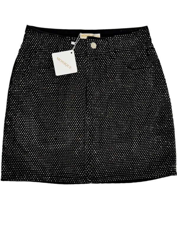 Juodas džinsinis MONIQUE sijonas, S, NAUJAS