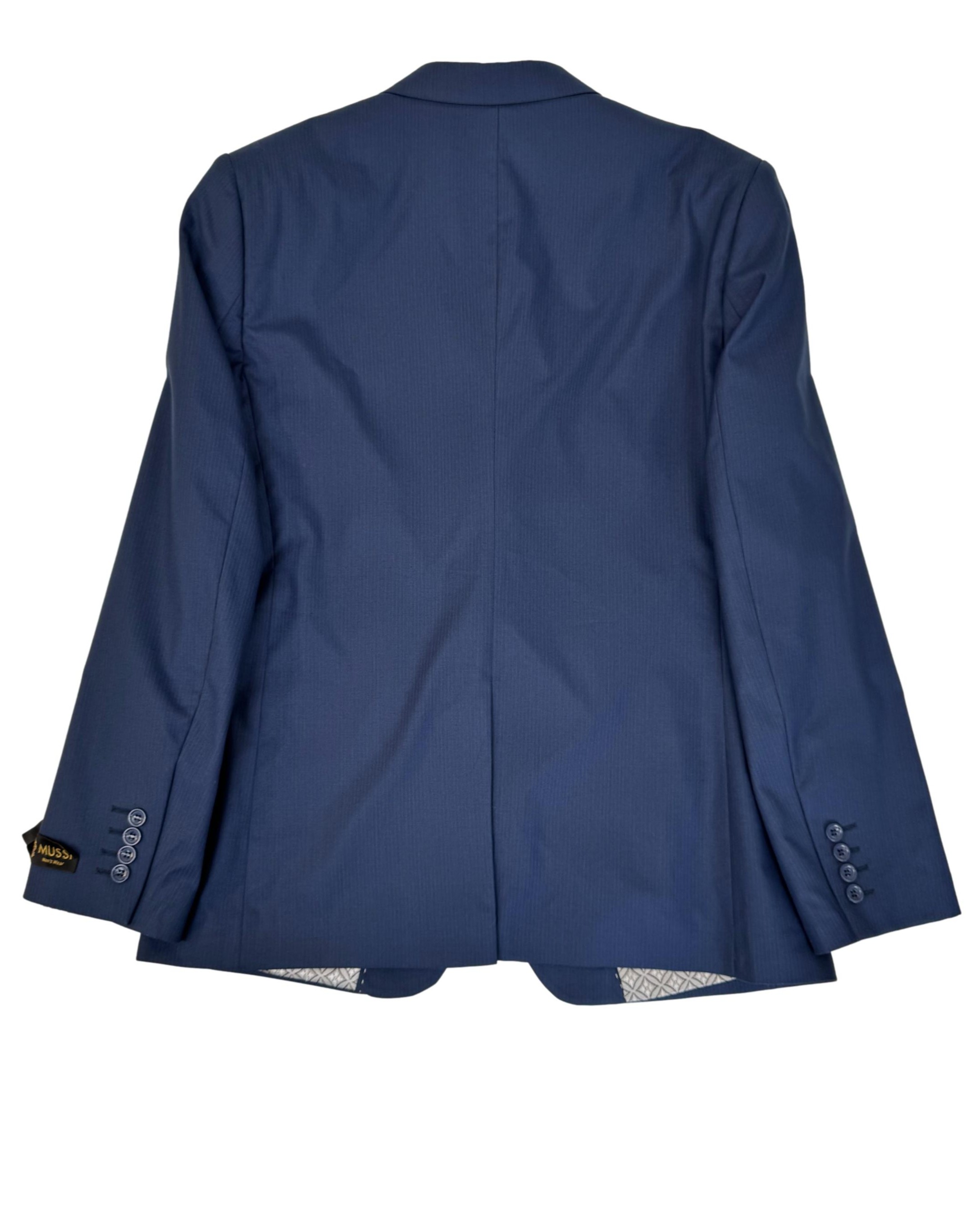 Mėlynas vilnos mišinio vyriškas MUSSI švarkas, L, NAUJAS
