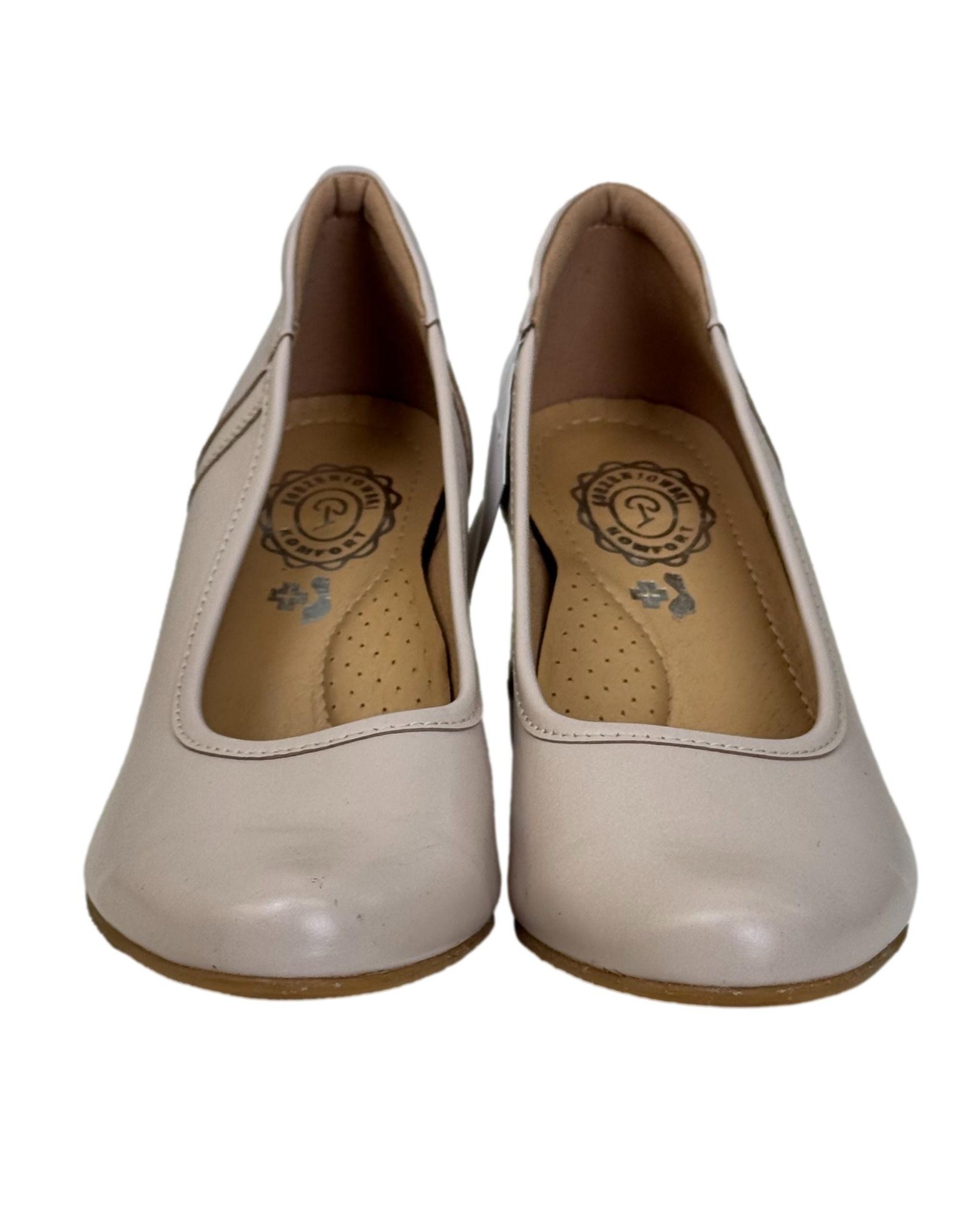 Smėlio spalvos odiniai batai, 39 dydis