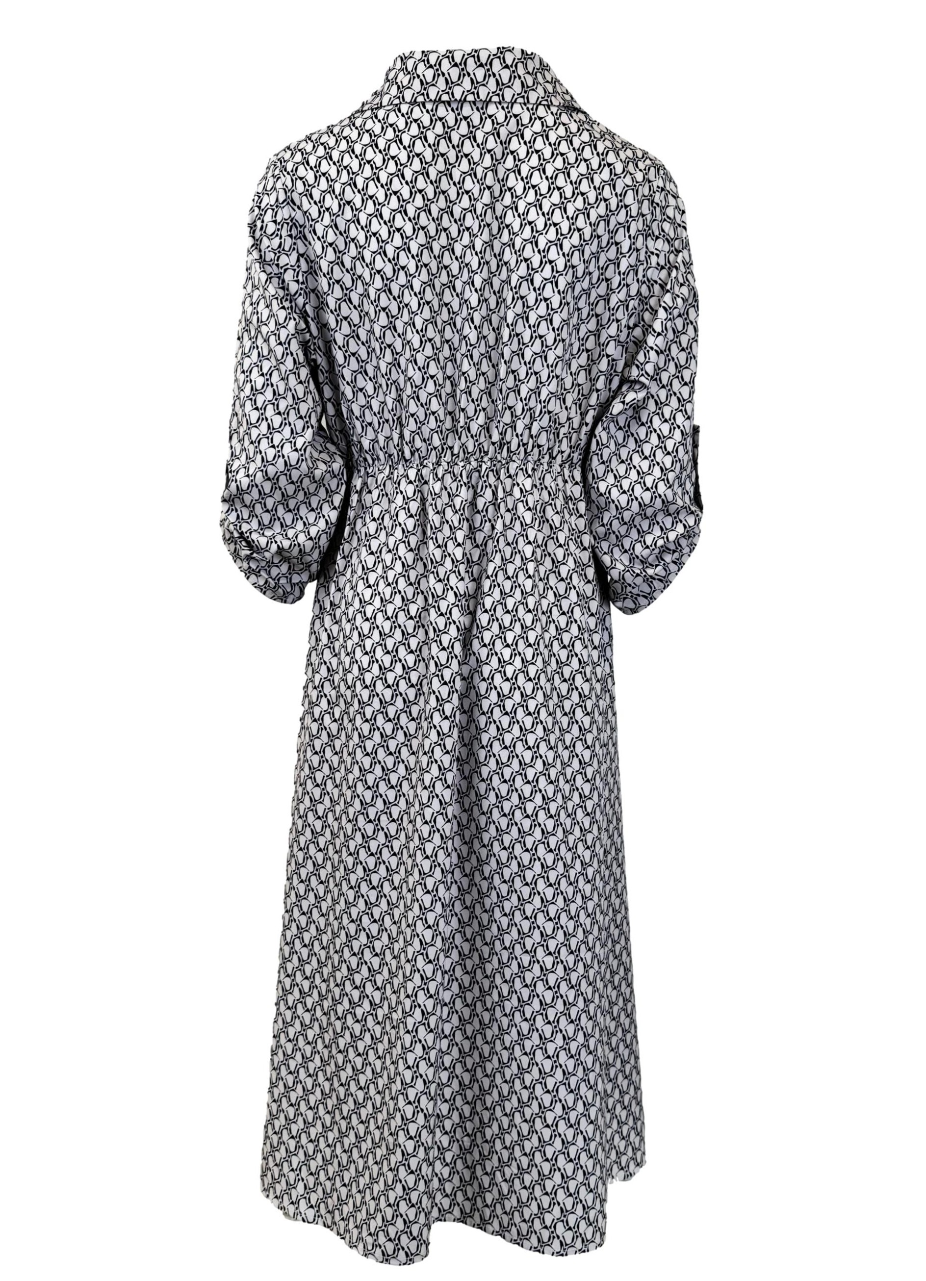 Pilka raštuota suknelė, L